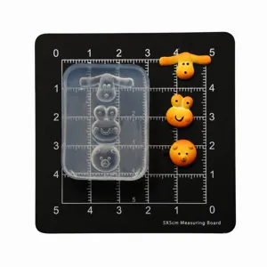 DIY mini animal silicone mold for miniature clay cookies crafting and food art design.