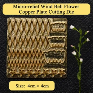 Miniature Campanula Carved Copper Plate Cutting Mold for Resin Clay DIY Crafting Tools