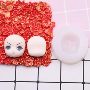 DIY Q Version Silikon Dutt Gesicht Form Ton Puppe Gesicht Form Handwerk Form Süß Miniature Gesicht Ausdruck Herstellung Werkzeug