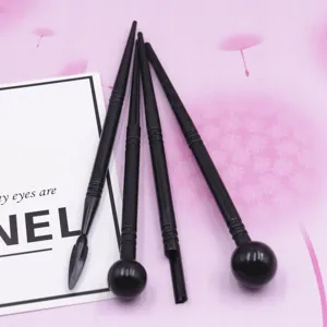 Black plastic clay shaping tools set 4 pieces for polymer clay modeling and crafts sculpture