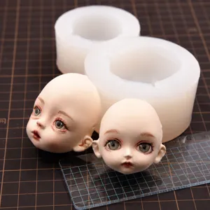 OB11 Chibi BJD Silicone Face Mold Resin Clay Fondant DIY Craft Tool Doll Making Accessories