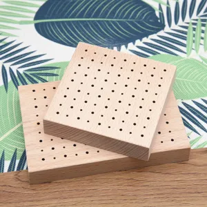 Wooden perforated base for clay craft resin socket board holder display stand detail