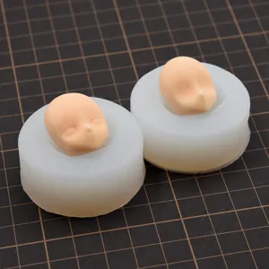 Mini Silikon Puppengesicht Form für DIY Basteln, Ton Gesicht Skulptur Werkzeug.