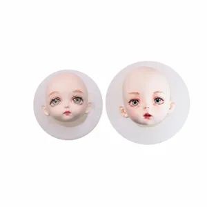 Silicone doll face molds for OB11 BJD clay resin crafts, soft pottery face making tools.