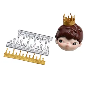 Carbon steel crown cutting dies for DIY resin clay doll headwear metal craft mold