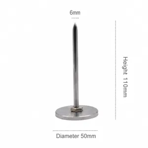 Support de sculpture de poupée en acier inoxydable, diamètre 50mm, taille L.