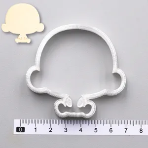 3D Printed Cartoon Character Cookie Cutter and Clay Mold Set for DIY Baking and Crafting
