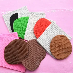 Silikonform Set mit Strickmuster für DIY Ton Handwerk und Fondant Kuchen Dekorieren Backwerkzeuge.
