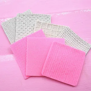 Silikon Strick Textur Form Set für Polymer Ton, Fondant Kuchen Dekoration und DIY Handwerk.