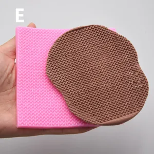 Silikonform mit Strickmuster fuer Ton, Fondant und DIY Bastelprojekte einfach.