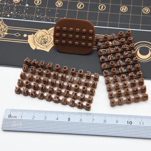 Mini DIY polymer clay fondant letter number stamp mold tool set for craft and baking decoration.
