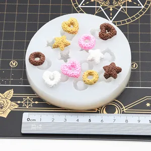 Miniature food silicone mold for DIY polymer clay, resin craft, and cute dessert making.
