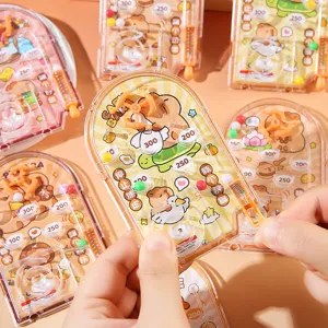 Mini laberinto de pinball capibara de mano con lindo diseño de animales para niños