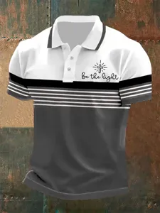 Andrika 3D psifiaki ektyposi polo kontomanyko casual antitheto xroma me stauro top