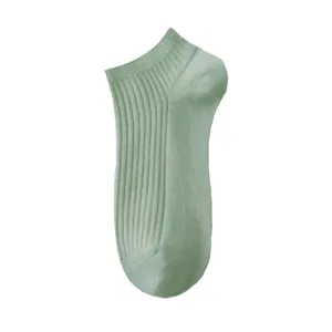 Hellgrüne Damen Kurzsocken, atmungsaktive Baumwolle Sommersocken Bootssocken für Damen.