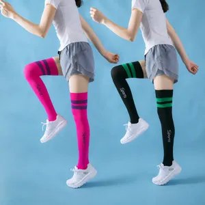 Women Compression Sports Socks Over Knee High Athletic Running Fitness Long Tube Anti Slip Gym Muscle Support Stockings