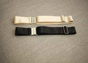 Adjustable elastic garter straps for thigh high socks and boots anti slip leg bands.