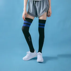 Women sports compression running socks over the knee athletic calf socks for fitness workout.