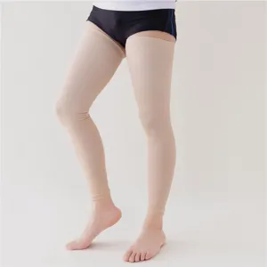 Plus size compression thigh high socks for men women elastic nylon anti fatigue stockings