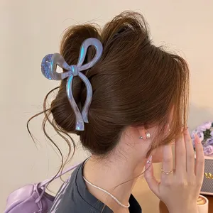 Perlmutt schimmernde Schleifen Haarklammer, elegante große Haarklammer für Damen Haarstyling.