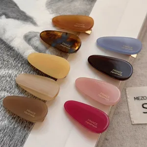 Acetat ovale kleine Haarklammern für Damen, elegante bunte Entenschnabel Haaraccessoires.