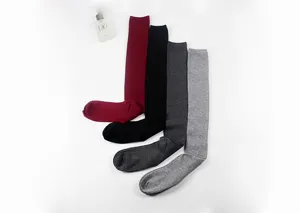 Women over-the-knee knit long socks ribbed vintage thigh high hosiery autumn wear