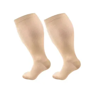 High elasticity compression socks for daily wear or fitness, comfortable calf support pair.