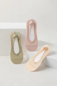 Women ice silk shallow mouth invisible boat socks summer thin anti slip cotton bottom short socks