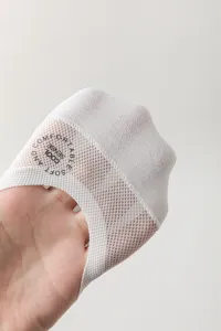 Women's ice silk boat socks, summer thin breathable mesh invisible short socks for ladies.