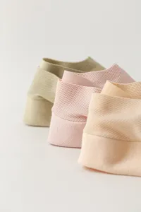 Summer thin ice silk invisible boat socks for women, anti-slip cotton bottom short socks.