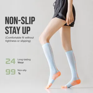 Calf compression sports socks for women, summer running fitness yoga muscle support socks.