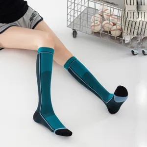 Women Professional Sports Compression Calf Socks Running Marathon Fitness Nylon Breathable Athletic Long Tube Socks