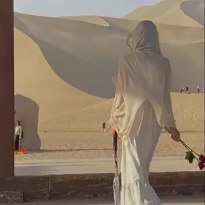 Sciarpa protezione solare deserto effetto lino scialle da viaggio foulard per foto spiaggia