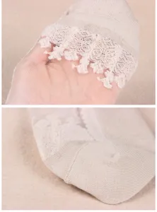 Women lace invisible boat socks spring summer pure cotton shallow mouth short socks breathable