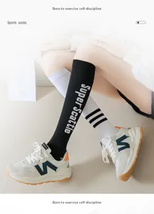 Compressie sportsokken voor hardlopen en fitness, comfortabele lange sportkousen voor dames.