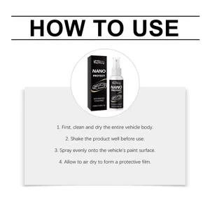 RAYHONG spray de recubrimiento nano para auto gráfico de instrucciones detalladas de pintura.