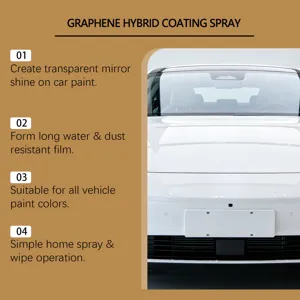 Spray de revestimiento híbrido de grafeno para auto, brillo espejo y protección.