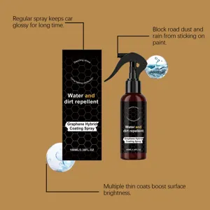 Spray de revestimiento de grafeno para coche 100ml, repelente al agua y polvo para brillo duradero.