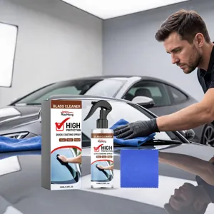 Spray de Revêtement de Verre pour Voiture Nettoyant Pare-Brise Hydrofuge Polonais Nano Spray avec Chiffon en Microfibre