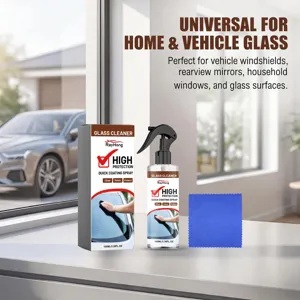 RayHong nettoyeur de vitre spray de revêtement rapide 100ml détail avec chiffon pour voiture.