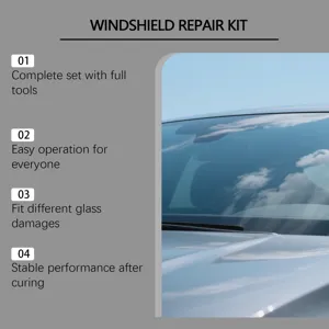 Windschutzscheibe Reparaturset für Auto Glas, einfache Bedienung kompletter Werkzeugsatz.
