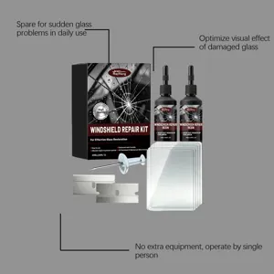 RAYHONG Windenscheibe Reparaturset Auto Glas Riss Reparatur Harz Werkzeug mit Folien Klingen