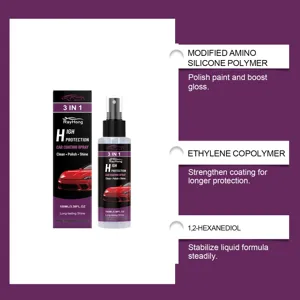Spray de revestimiento ceramico para coche RAYHONG 3 en 1 100ml para limpieza y brillo.