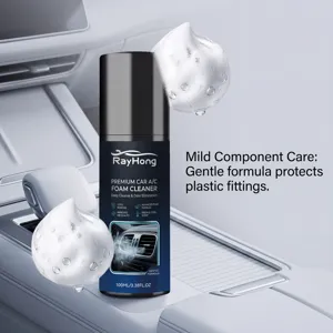 RayHong car air conditioning foam cleaner spray removes odors and deep cleans vents easily.