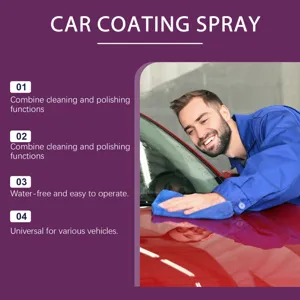 Spray de revestimiento para coche para limpieza rápida, cuidado y brillo sin agua.