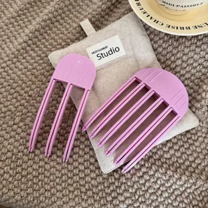Hair root volumizing clips set in purple, seamless hair accessories for fluffy hair styling.