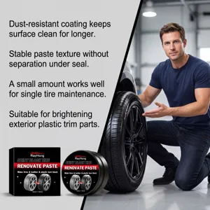 RayHong black tire renovate paste 50g maintains tires and brightens plastic trim easily.