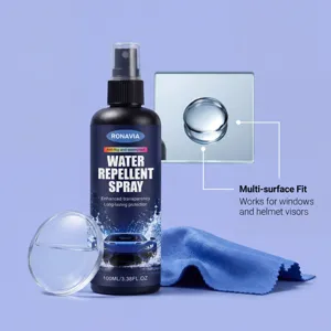 RONAVIA car glass water repellent spray detail view, 100ml anti-fog formula for clear view