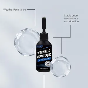 HOMONTH voorruit reparatie vloeistof 20ml voor auto glas schilfers en barsten herstellen.