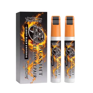RAYHONG stylo de réparation de jante 2 en 1, peinture auto noir brillant lot de 24ml.
